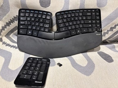 Microsoft Sculpt Ergonomic Desktop Wireless Keyboard, Dongle, Number Pad Works