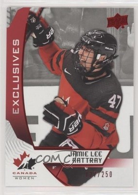 2019 Upper Deck Team Canada Juniors Exclusives /250 Jamie Lee Rattray #52 a2k