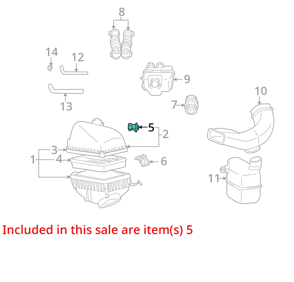 Расходомер воздуха 4 цилиндра подходит для 02-08 SOLARA 716879 - Изображение 3 из 4