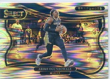 2025 Panini Select WNBA ARIKE OGUNBOWALE #6 Snapshots SILVER FLASH PRIZM SP
