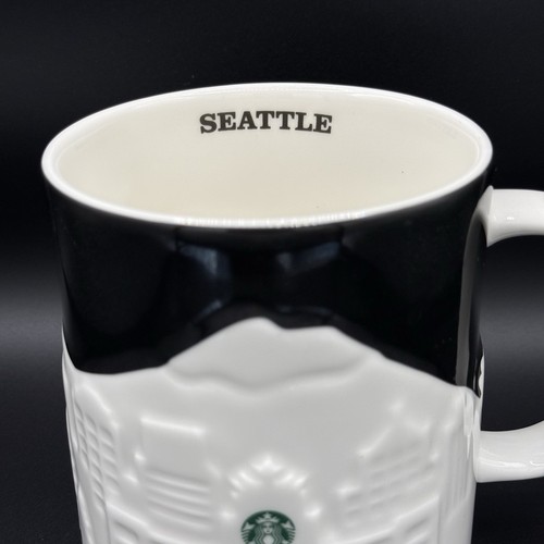 Starbucks Mug Seattle City 3D Relief Collector Series 2012 Coffee Cup 16oz - Picture 2 of 9