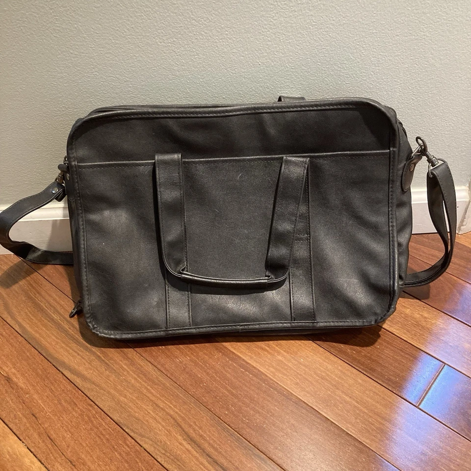 Винтажный Leeds кожаный портфель наплечная сумка-планшет с логотипом - Изображение 2 из 4