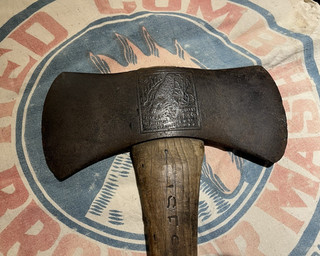 Antique Original Double Bit Black Raven Axe Kelly Mfg Co True Temper Ax Handle