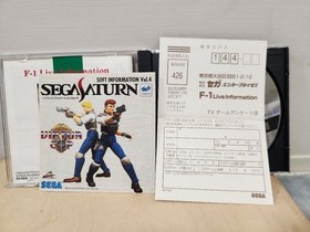 F-1 Live Information Sega Saturn Racing Game GS-9035 with Obi and Postcard