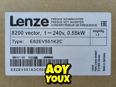 E82EV551K2C NEW LENZE E82EV551_2C 8200 Vector 1-240v 0.55kW us free tax