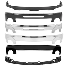Black Front Bumper Valance Steel Bumper Face Bar For GMC Sierra 1500 2007-2013