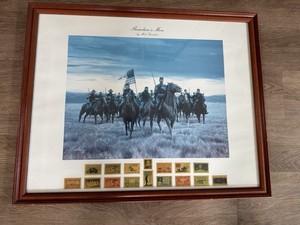 Framed American Civil War Print by Mort Kunstler “Sheridan’s Men” 25.5” X 20.5”