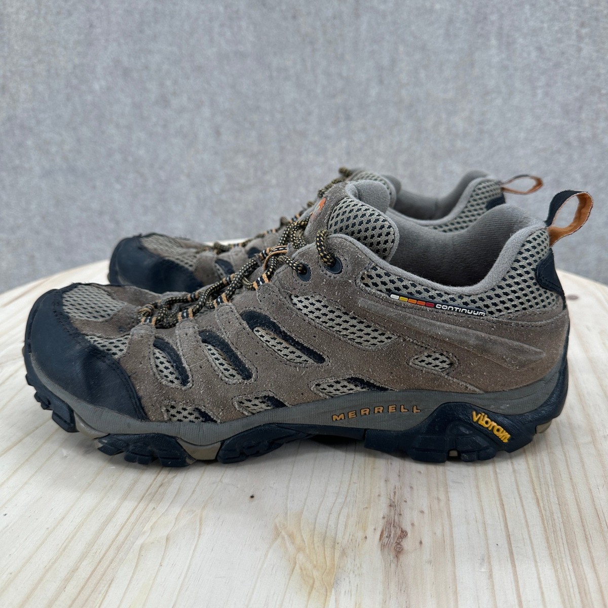 Merrell Moab FST Mens Hiking Shoes Granite Orange Vibram J35427 Size 11.5 Merrell 11.5 US Hiking Shoes & Boots for Men for sale | eBay main image 3