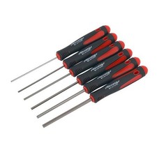 6pc PRECISION SCREWDRIVER SET HEX HEAD MINI SOFT GRIP HANDLES DIY ALLEN KEY