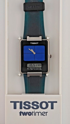 *RAR* TISSOT - TWO TIMER D373 - NOS - FULL SET
