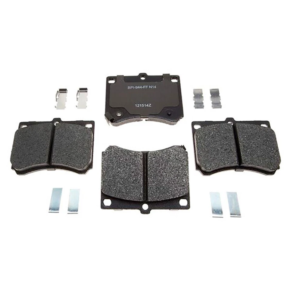 Front Brake Rotors + Metallic Brake Pads & Hardware For 1990-1994 Mazda Protege - Image 2 of 4