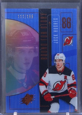 2024-25 SPx Bound For Glory Blue Jack Hughes 111/199 New Jersey Devils #BFG-19