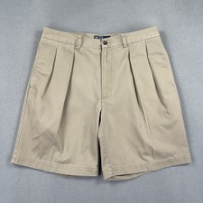 Vintage Polo Ralph Lauren Chino Shorts Mens 36 Khaki Pleated Classic Golf Preppy