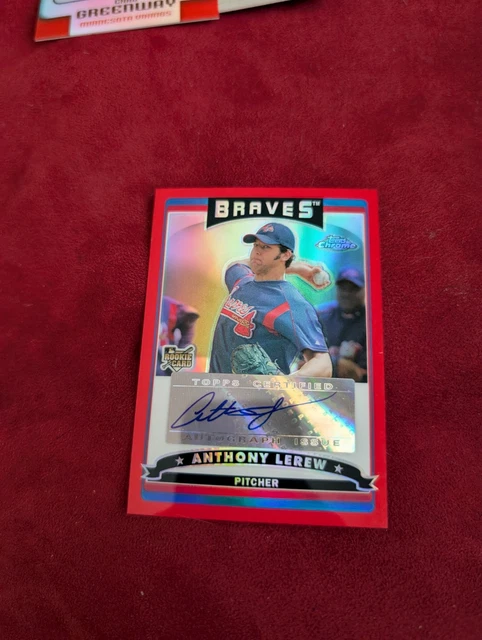 2006 Topps Chrome - Anthony Lerew #345 Auto Red Refractor /25 Autograph Rc