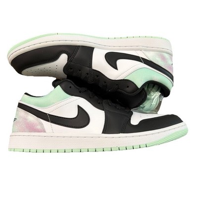 New Air Jordan 1 LOW SE Men s Tie-Dye Mint Foam White Black DM1199 100