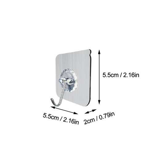 Ganchos adhesivos reutilizables ganchos de pared transparentes para baño cocina 20 un. - Imagen 6 de 12