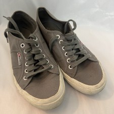 Superga Canvas Low Top Sneakers 2750 Cotu Grey Lace Up Breathable Women  s 8