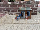 Playmobil 7146 Vintage Steck Built. Western Cabin  House Fence Figures Extras