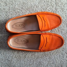 Tod’s Gommino Loafers Shoes -Orange Suede - Great Condition - RRP £550