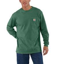 Carhartt Men's K126 Long Sleeve Workwear Crewneck T-Shirt-NEW COLOR OPTS  