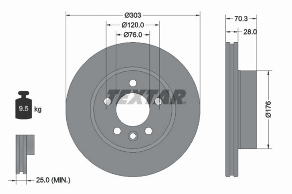 2X Bremsscheibe Vorderachse FüR MAN VW TGE Kasten Pritsche/Fahrgestell Bus-image