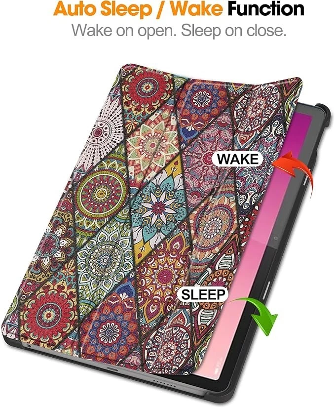 Smart Case for Lenovo Tab P12 Pro (2nd Gen) 12.7" Mandala Lightweight Trifold - Image 4 of 4