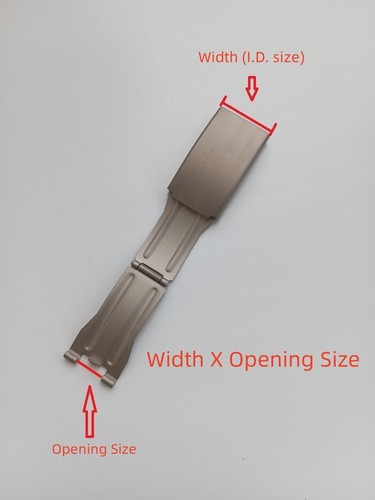 Stainless Steel Bracelet Strap Replacement Tri-Fold Clasp Strap Buckle - Picture 10 of 11