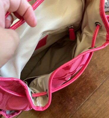 Coach Kyra Daisy Signature Backpack in Hibiscus Vintage | eBay display picture 2