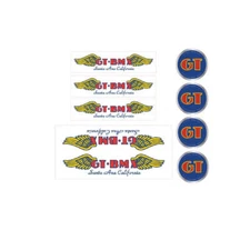 GT BMX Santa Ana decal set w/large down tube  - clear