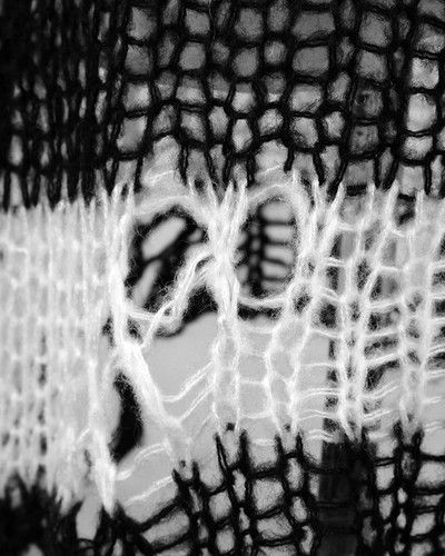 Punk Rave Shredded Grunge Distressed Knit Sweater Top Gothic Black White Stripe - Picture 8 of 9