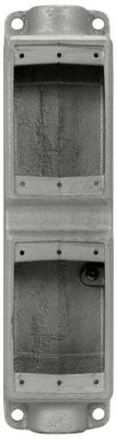 Crouse Hinds FSC17, 1/2'' Hub, 2-Gang, Shallow, Tandem, Cast Device Box, 1 pc