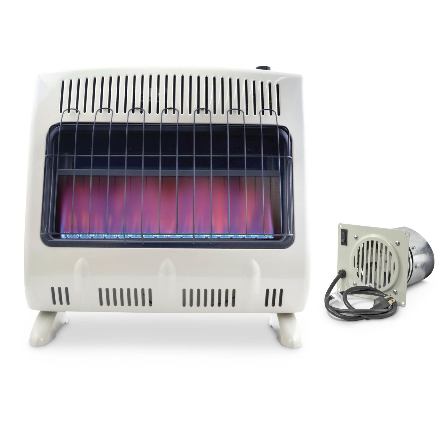 Mr Heater 30000 BTU Unvented Blue Flame Propane Heater with Blower | Inox  Wind