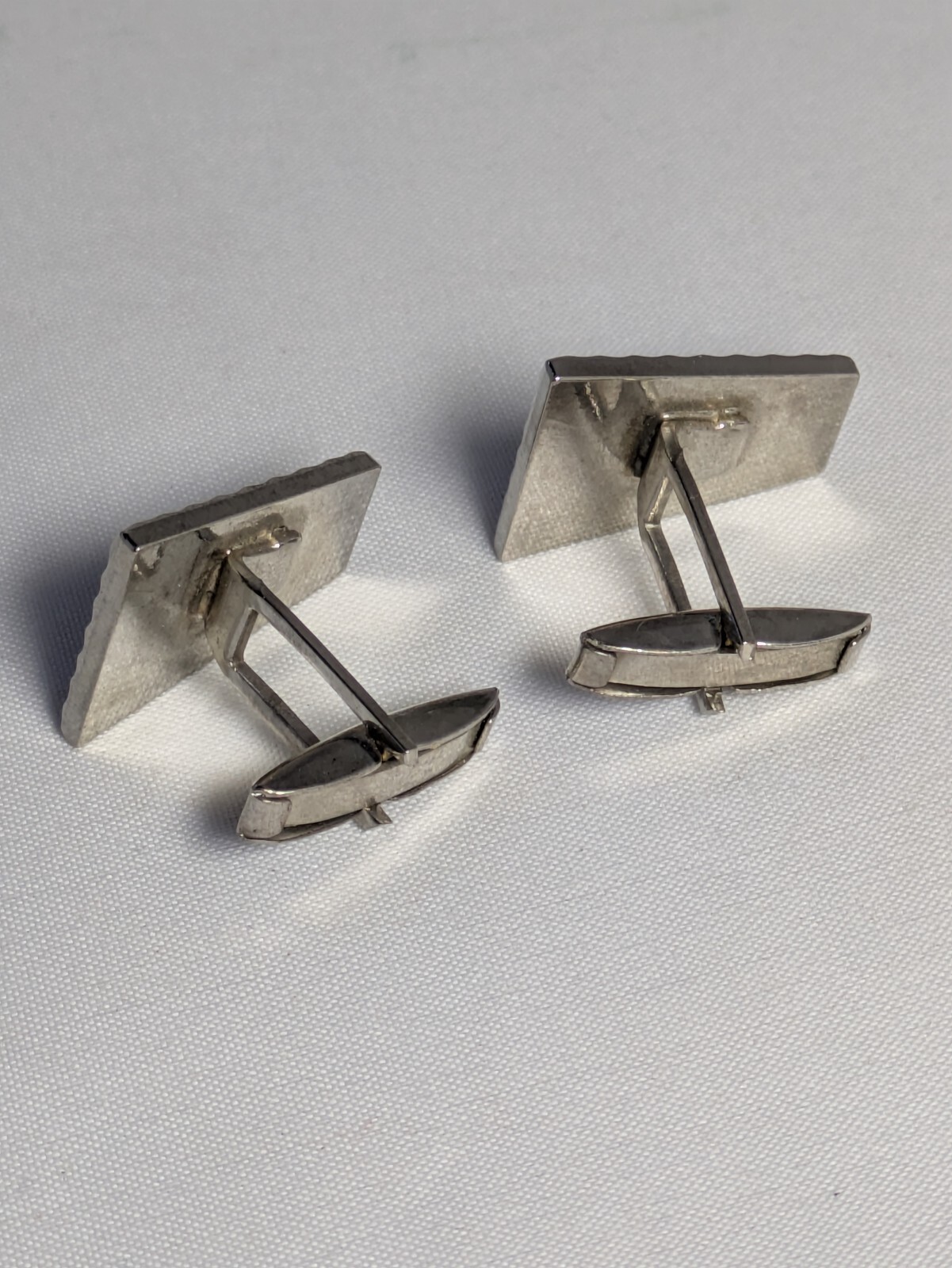Rectangular Vintage Cuff Links-Textured Pattern-S… - image 6