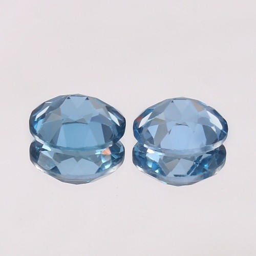 2.40 Ct AAA Natural Beautifull Brazilian Aquamarine Loose Oval Gemstone Cut Pair - 第 4/4 張圖片