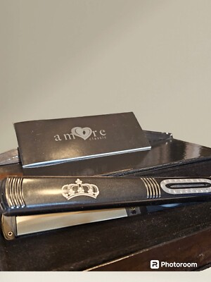 Amore Classic Black Crystal Ceramic Hair Straightener Never Used