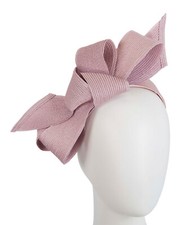 Dusty pink spring racing large bow fascinator by Max Alexander. RRP: 119.95
