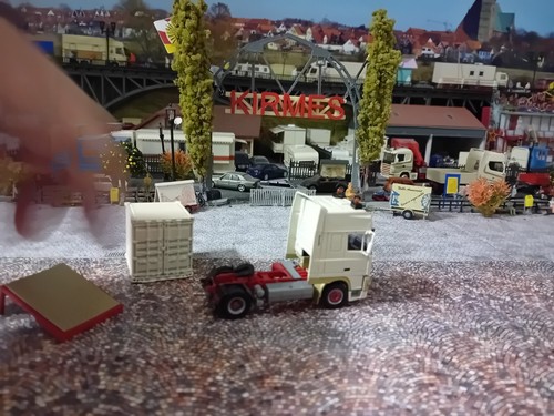 kirmes oder schausteller herpa daf lkw mit wechsel pritsche - Bild 7 von 8