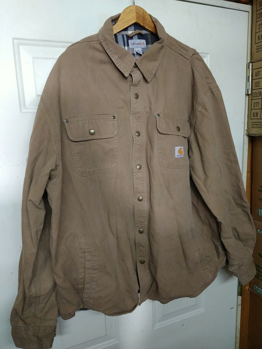 Carhartt Mens 2XL Chore Blanket Lined Coat Barn Jacket Brown Carhartt Mens 2XL Chore Blanket Lined Coat Barn Jacket Brown