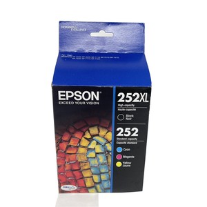 Epson 252XL/252 High-Yield Black, C/M/Y Ink Cartridges, 4 Pack 07/2023 10343910584 | eBay