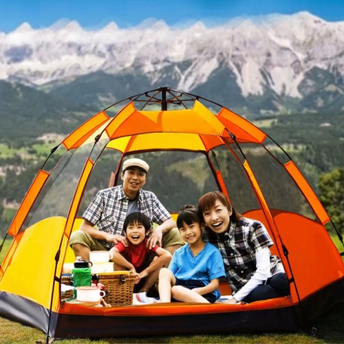 3-4 Person Automatic Camping Tent Hiking Instant Canopy Pop Up Tents Waterproof - Picture 30 of 56