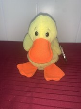 Ty Beanie Babys - Quackers The Duck 6" Plush Toy 4024 1993 Damaged Tag