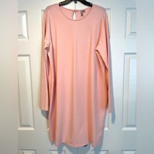ASOS Pink Long Sleeve Casual Dress, Comfy Basic Everyday Simple size 18