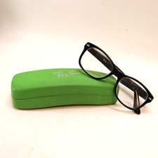 RAY BAN Black Eyeslasses RB 1528 3542 48-16 130 Kids RX Logo Green Case