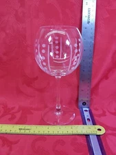 Mikasa Cheers Balloon Wine Glass lines Dots Uptown Cristal D'Arques-Durand