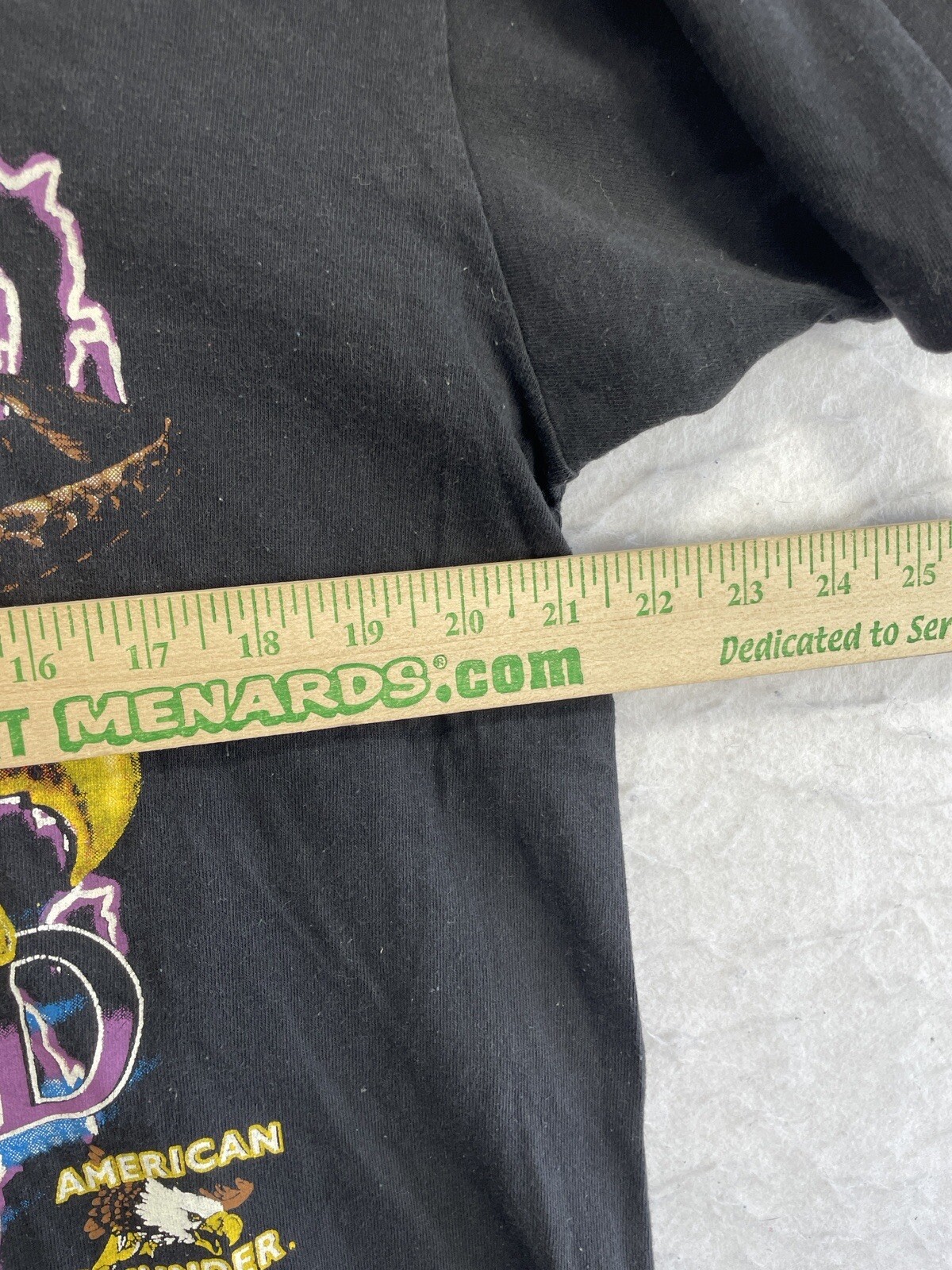 FILA Maglietta vintage American Thunder Feel The Wind aquila calva biker Harley taglia M