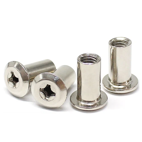 M6 Nickel Steel Rivet Nut Phillips Furniture Connector Cap Nuts Barrel Nut - Picture 4 of 6