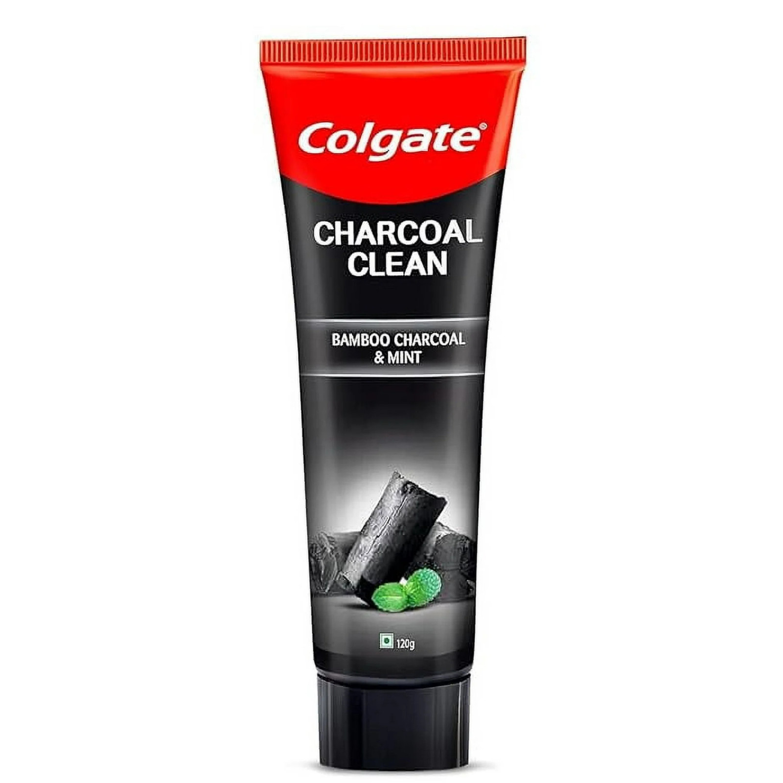 Colgate Charcoal Clean 240g (120g x 2, saver Black Gel Toothpaste Bamboo & Mint