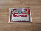 1994 original Anheuser-Busch Inc Budweiser Beer vtg Glass framed beer Bar sign