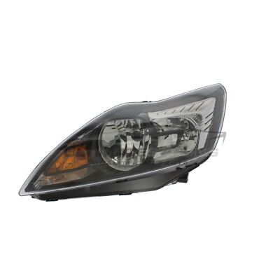 Headlight Ford Focus Mk2 2008-2011 Black Inner Headlamp Passenger Side Left Hand
