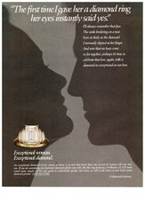 De Beers Diamond Ring Eyes Said Yes 1994 Vintage Print Advertisement